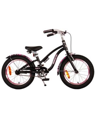 Volare miracle cruiser kinderfiets - meisjes- 16 inch - mat zwart - prime collection