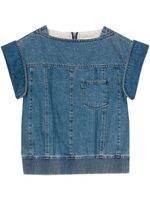 3.1 Phillip Lim chemise en jean à coupe crop - Bleu - thumbnail