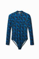 Slim fit body met col - BLUE - S - thumbnail