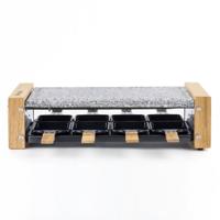 HKoeNIG raclette/grillapparaat - 8 personen - Houten design - Kookoppervlak 38x19,5 cm - Vermogen 1200W