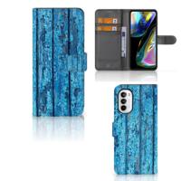 Motorola Moto G52 | Moto G82 | Book Style Case | Wood Blue