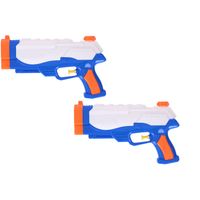 2x Waterpistool/waterpistolen blauw 24,5 cm - Waterpistolen