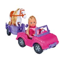 Evi Love jeep met paardentrailer