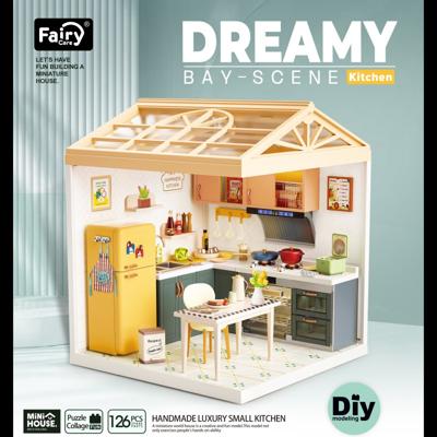 Dreamy mini house Keuken Kitchen met ledlamp DIY Modelbouw Knutselen Dreamy mini house Keuken Kitchen met ledlamp DIY Modelbouw Knutselen