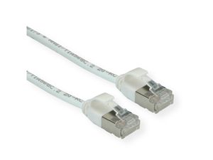 ROLINE F/UTP DataCenter Patchkabel Cat.6A (Class EA), LSOH, extra dun, wit, 0,15 m