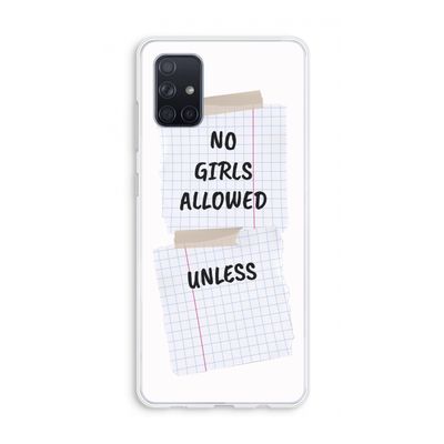 No Girls Allowed Unless: Galaxy A71 Transparant Hoesje