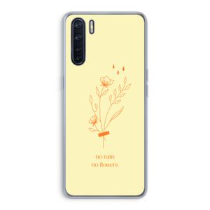 No rain no flowers: Oppo A91 Transparant Hoesje