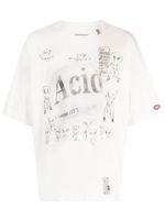 Maison MIHARA YASUHIRO t-shirt en coton à imprimé graphique - Blanc