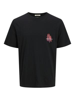 Jack & Jones Jorcanggu Illu Tee Ss Crew Neck Print T-shirts Black