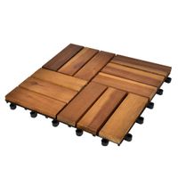 VidaXL Terrastegels acaciahout 30 x 30 cm (10 stuks)