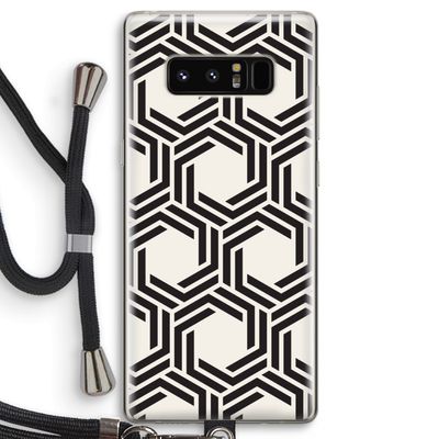 Geometrisch patroon: Samsung Galaxy Note 8 Transparant Hoesje met koord