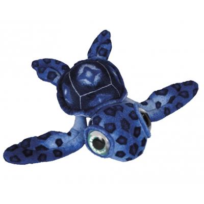 Pluche zeeschildpad knuffel - blauw - groot formaat van 39 cm Pluche zeeschildpad knuffel - blauw - groot formaat van 39 cm