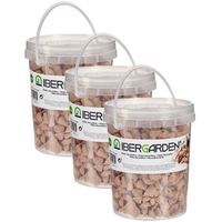 3x pakjes decoratie steentjes/kiezels terracotta klein 1,5 kg