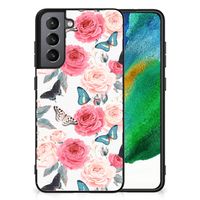 Samsung Galaxy S21FE Bloemen Hoesje Butterfly Roses