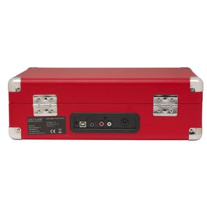 Denver VPL-120 USB-platenspeler Rood