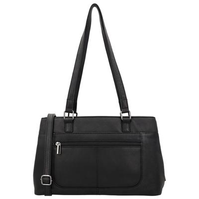 Beagles Leather Handtas/Schoudertas Benidorm Zwart