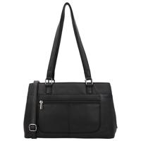 Beagles Leather Handtas/Schoudertas Benidorm Zwart