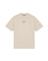 Malelions Oversized Striped Signature T-shirt Mmc30026039 Print T-shirts 50014 Light Taupe