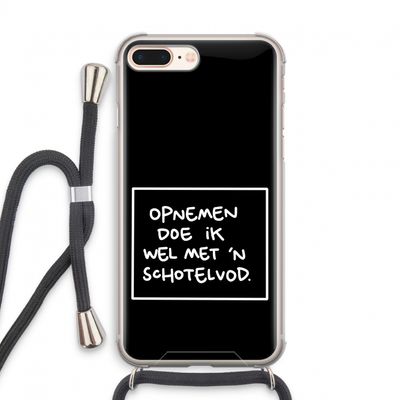 Schotelvod: iPhone 7 PLUS Transparant Hoesje met koord