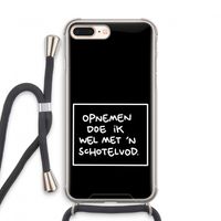 Schotelvod: iPhone 7 PLUS Transparant Hoesje met koord