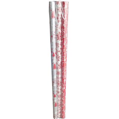 Kerst inpakpapier/cadeaupapier - set van 3x rollen - 150 x 70 cm