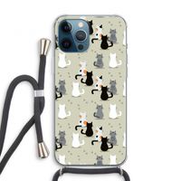 Katten: iPhone 12 Pro Transparant Hoesje met koord