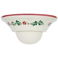 Wandlamp keramiek wit bloem motief