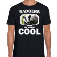 T-shirt badgers are serious cool zwart heren - dassen/ das shirt 2XL  -