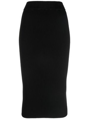 Versace Jeans Couture jupe mi-longue en maille - Noir