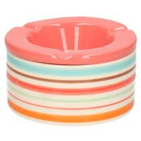 Stormasbak - keramiek - zalm roze/multi-kleur - D12 cm - asbak - buiten asbakken Stormasbak - keramiek - zalm roze/multi-kleur - D12 cm - asbak - buiten asbakken