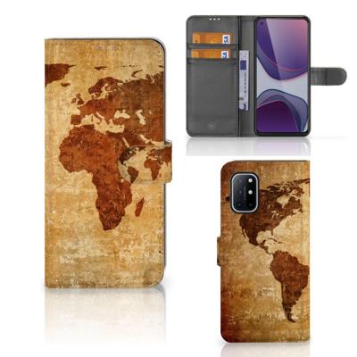 OnePlus 8T | Flip Cover | Wereldkaart