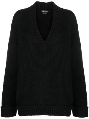 TOM FORD pull à col v - Noir