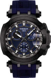 Horlogeband Tissot T1154173704100 / T603041961 Rubber Blauw 21mm