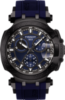 Horlogeband Tissot T1154173704100 / T603041961 Rubber Blauw 21mm