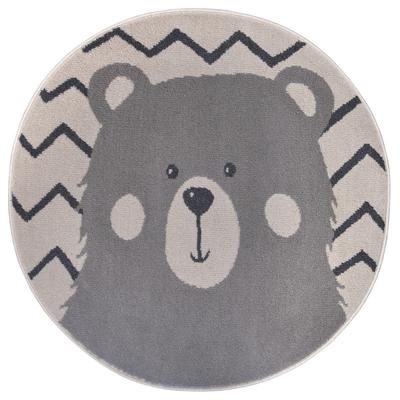 Vloerkleed Kids Teddybeer Rond - Creme maat: xcm - materiaal: Polypropyleen - Dekbed-Discounter.nl