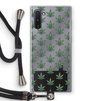 Weed: Samsung Galaxy Note 10 Transparant Hoesje met koord