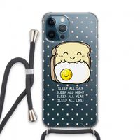 Sleep All Day: iPhone 13 Pro Max Transparant Hoesje met koord