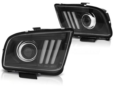 Tuning-Tec Koplampen met parkeerlicht FORD MUSTANG 04-09 ZWART