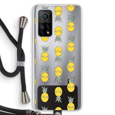 Ananas: Xiaomi Mi 10T 5G Transparant Hoesje met koord