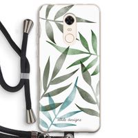 Tropical watercolor leaves: Xiaomi Redmi 5 Transparant Hoesje met koord