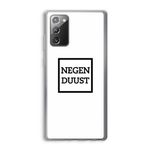 Negenduust vierkant: Samsung Galaxy Note 20 / Note 20 5G Transparant Hoesje