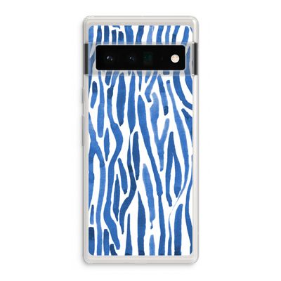 Blauwe nerven: Google Pixel 6 Pro Transparant Hoesje