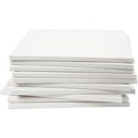 Creativ Company Gespannen canvas, d: 1,6 cm, afm 40x40 cm, 280 gr, wit, 40 stuk/ 1 doos