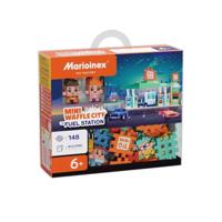 MARIOINEX Mini Waffle City-bouwstenen Tankstation, 148 onderdelen