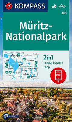 Wandelkaart 853 Müritz-Nationalpark | Kompass