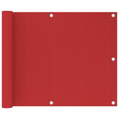 VidaXL Balkonscherm 75x600 cm hdpe rood