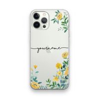 Gele bloemen: iPhone 12 Pro Transparant Hoesje