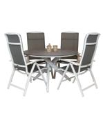 Qopps Zinza tuintafel met Munno verstelbare tuinstoel