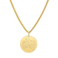 Gepersonaliseerde lijntekening ketting - Stainless steel - Goud - 18 mm