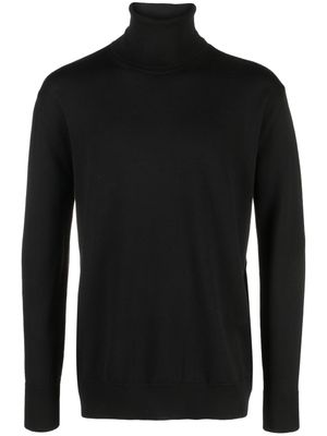 Jil Sander pull en laine à col montant - Noir